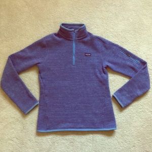Blue Patagonia pullover sweatshirt